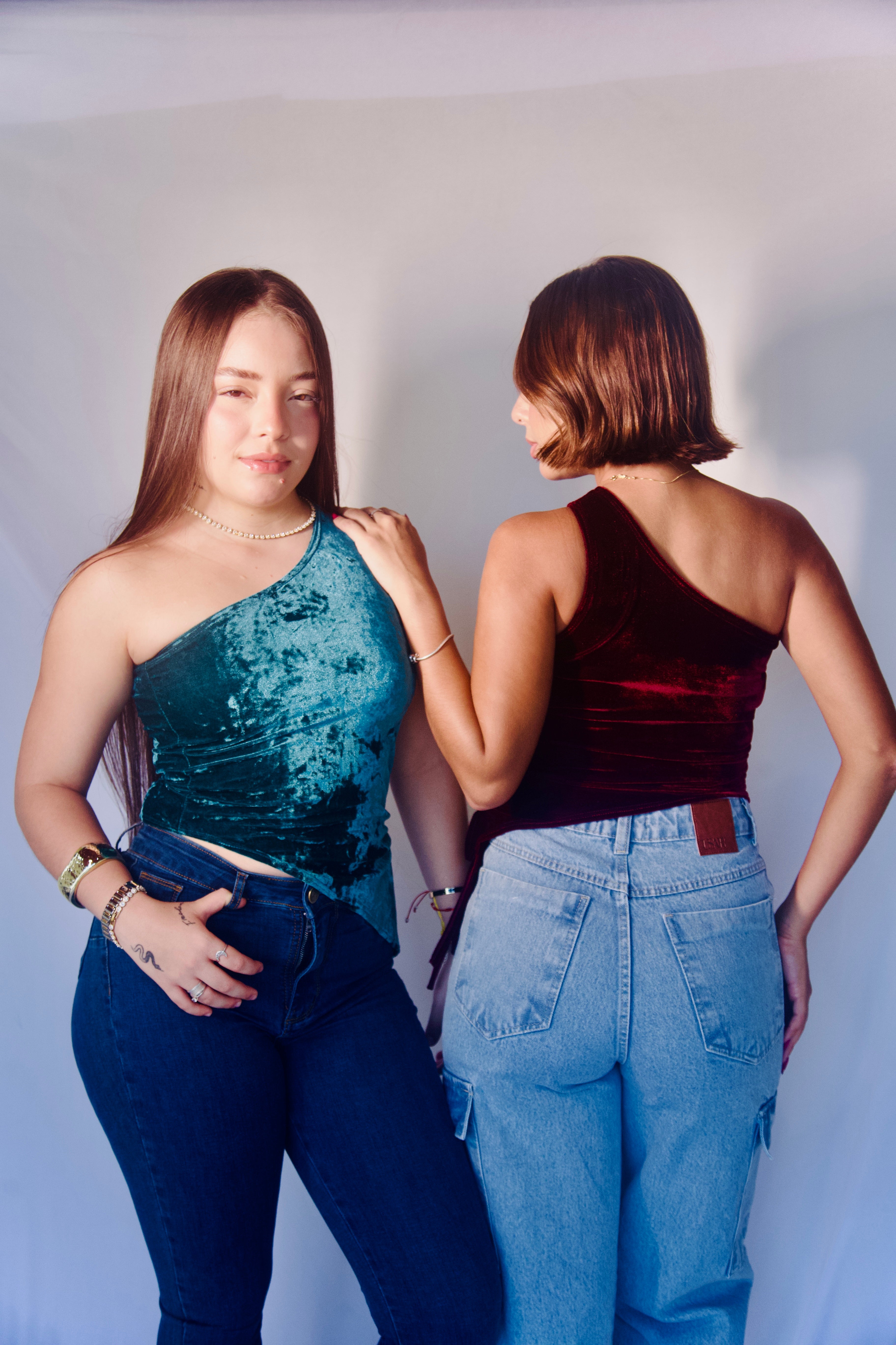 Blusa Veludo Um Ombro