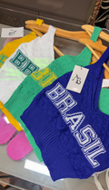 Cropped Brasil tricot